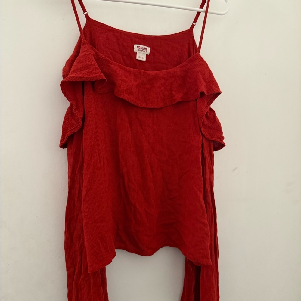 Mossimo Supply Co. Red Camisole with Ruffle Detail - Picture 6 of 6